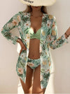 Floral Three Piece Bikini Set