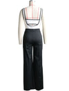 Elegant Two Piece Suspender Jumpsuit