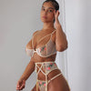 Sexy Laced Three Piece Lingerie Set