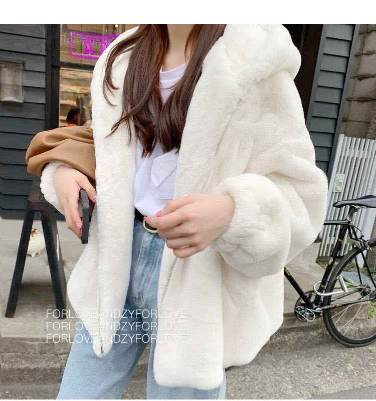 Long Sleeve Faux Fur Winter Jacket